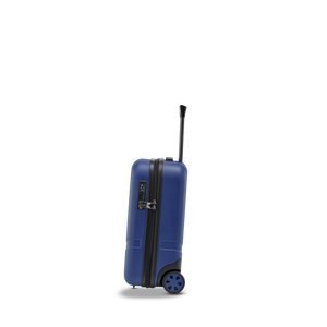 Seitenansicht des 20 cm tiefen Underseater-Trolleys, passend für das Gepäckfach unter dem Flugzeug-Vordersitz